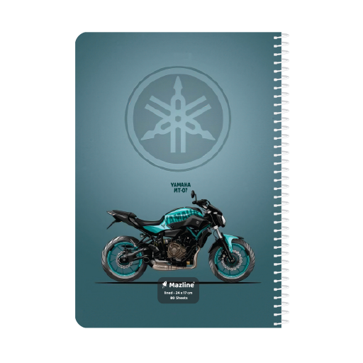 دفتر 80 برگ تک خط سیمی فانتزی (برند مازلاین)-۶.png