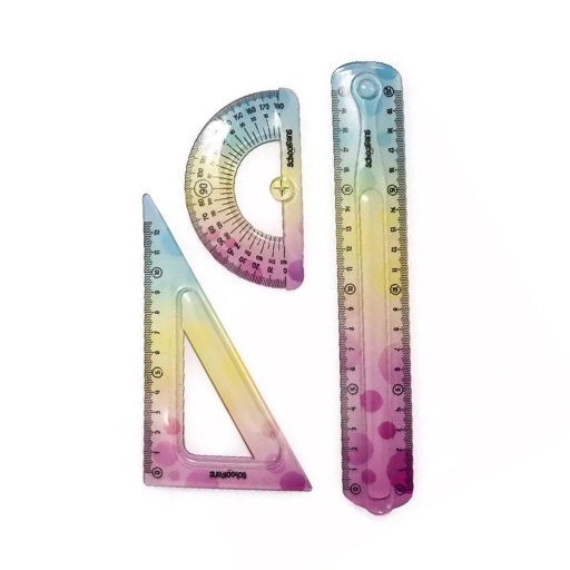 ست خط کش گونیا نقاله ژله ای (برند اسکول فنز)-۲.jpg