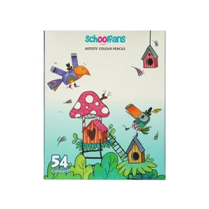 مداد رنگی مقوایی سوپر کالر ۵۴ رنگ (برند اسکول فنز)