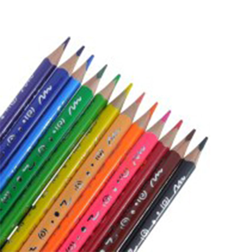 مداد رنگی سه گوش ۲۴ رنگ (برند اسکول فنز)-۲.jpg