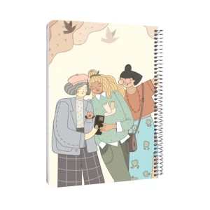 دفتر ۱۰۰ برگ رحلی سیمی جلد سخت (برند مستر نوت)