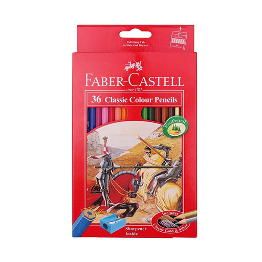 مداد رنگی مقوایی 36 رنگ (برند فابر کاستل)