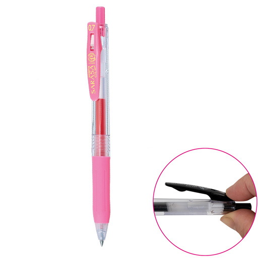 روان نویس ژلی ۰.۷ ساراسا کلیپ رنگ صورتی (برند زبرا)