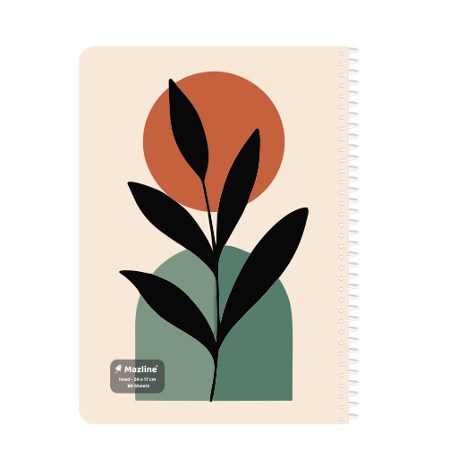 دفتر 80 برگ تک خط سیمی فانتزی (برند مازلاین)-۱.png