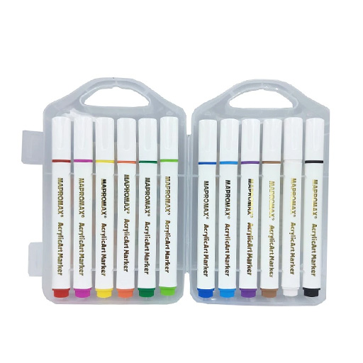 ماژیک چند منظوره اکلریک 12 رنگ (برند مپرومکس)-۲.jpg