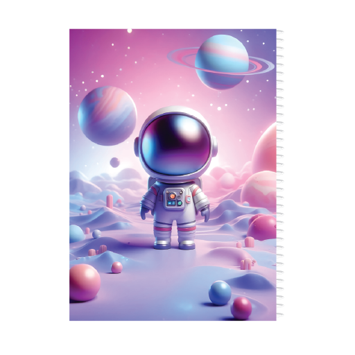 دفتر 80 برگ وزیری تک خط سیمی فانتزی (برند مازلاین)-۴.png