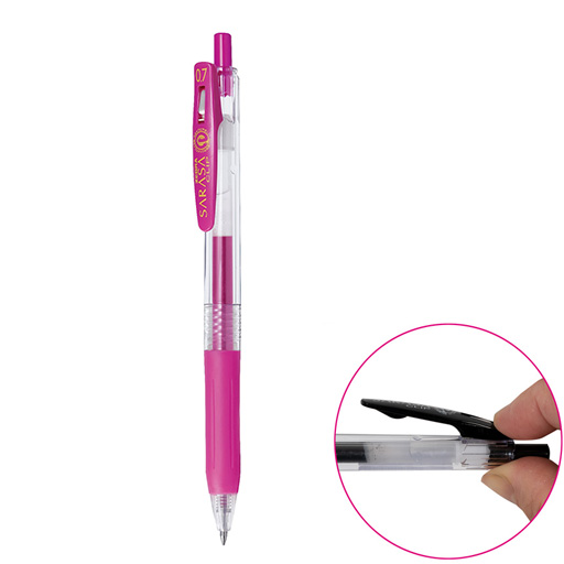 روان نویس ژلی ۰.۷ ساراسا کلیپ رنگ سرخابی (برند زبرا)