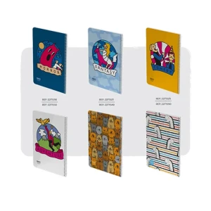 دفتر 60 برگ تک خط سیمی فانتزی جلد نرم (برند الیپون)