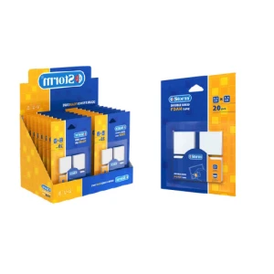 چسب دو طرفه مربع فومی ۷.۵ در ۷.۵ سانتیمتر بسته ۲۰ عددی (برند استورم)