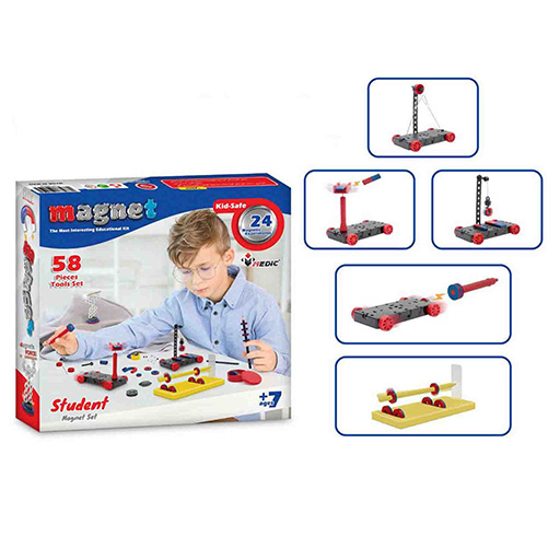 ست آهنربا دانش آموزی 58 قطعه (برند مدیک)