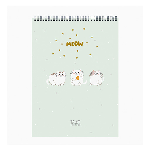 دفتر نقاشی 50 برگ A5 سیمی طلاکوب میو جلد سخت-سبز.jpg