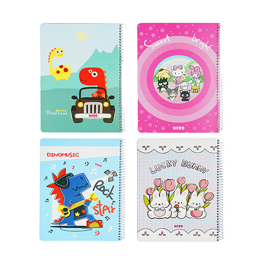 دفتر ۸۰ برگ حاشیه دار سیمی فانتزی (برند هیرو)