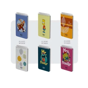 دفتر یادداشت 80 برگ تک خط سیمی فانتزی جلد نرم (برند الیپون)