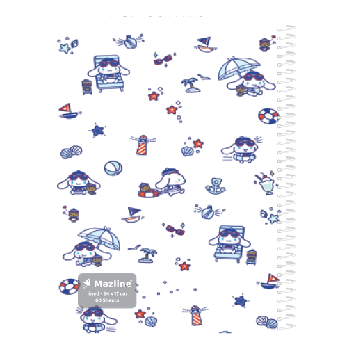 دفتر ۶۰ برگ تک خط سیمی فانتزی (برند مازلاین)-۱۴.png