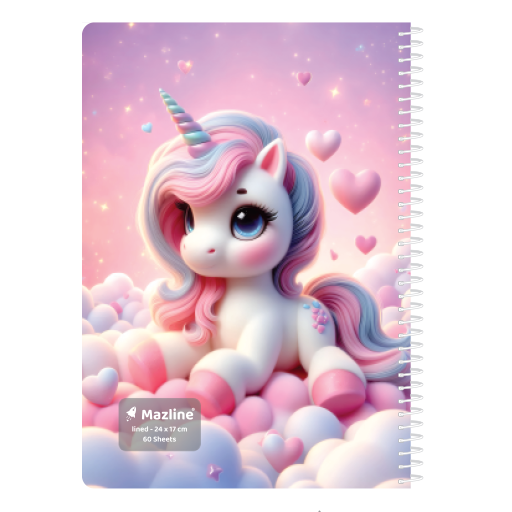 دفتر ۶۰ برگ تک خط سیمی فانتزی (برند مازلاین)-۱۲.png