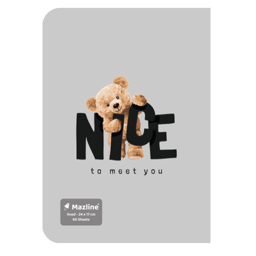 دفتر ۶۰ برگ تک خط چسبی فانتزی (برند مازلاین)-9.png