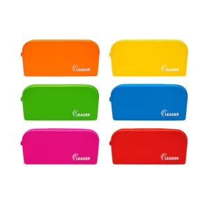 جامدادی مستطیل تک زیپ سیلیکونی (برند لیدر)