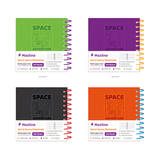 دفتر 100 برگ خشتی اسپیس ترمو سیمی جلد سخت (برند مازلاین)