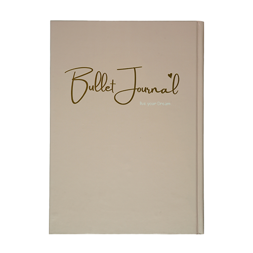 دفتر ۱۰۰ برگ A۴ بولت ژورنال نقطه ای طلاکوب جلد سخت (برند برگ)-گلبهی.png