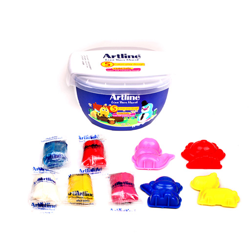 خمیر بازی قالب دار ۵ رنگ (برند آرت لاین)-۲.jpg