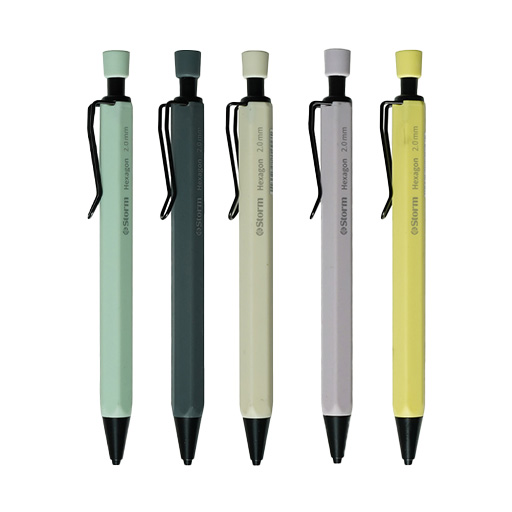 مداد مکانیکی 2 میل Hexagon پاستلی (برند استورم)