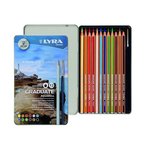 مداد رنگی آبرنگی جعبه فلزی (برند لیرا)