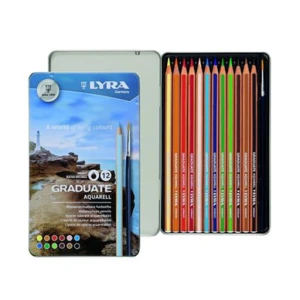 مداد رنگی آبرنگی جعبه فلزی (برند لیرا)