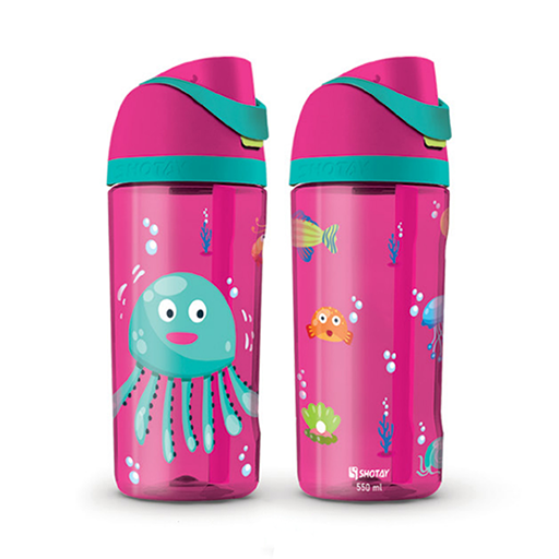 قمقمه فانتزی طرح اقیانوس (برند شوتای) -سرخابی.png
