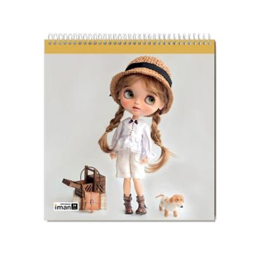 دفتر نقاشی 30 برگ سیمی عروسکی (برند ایمان)