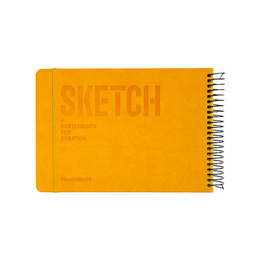 دفتر طراحی 60 برگ A5 اسکچ (برند پیل)-نارنجی.jpg