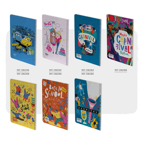 دفتر 80 برگ تک خط سیمی فانتزی جلد نرم (برند الیپون)-۲.jpg