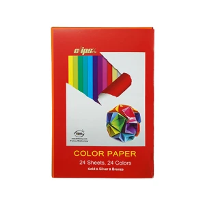 کاغذ رنگی روغنی ۲۴ رنگ (برند کلیپس)