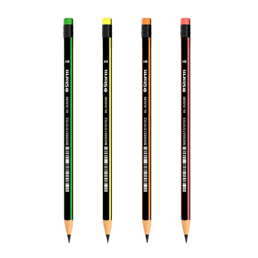 مداد مشکی سه گوش متالیک اسکارف (برند استورم)