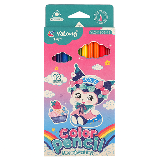 مداد رنگی جعبه مقوایی کرومی (برند یالونگ)-صورتی.png