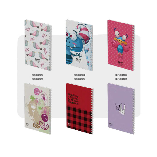 دفتر یادداشت 80 برگ سیمی فانتزی (برند الیپون)