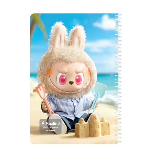 دفتر 80 برگ وزیری تک خط سیمی فانتزی (برند مازلاین)-۶.png