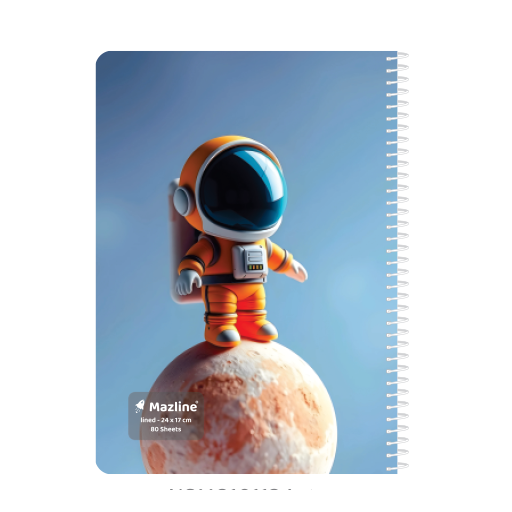 دفتر 80 برگ وزیری تک خط سیمی فانتزی (برند مازلاین)-۷.png