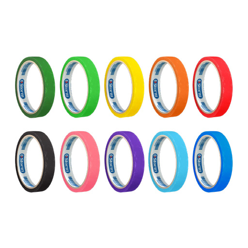 چسب نواری باریک کاغذی 18 یارد رنگی (برند استورم)