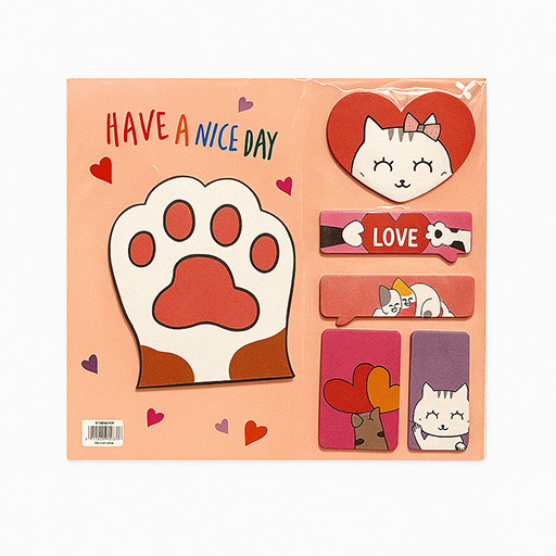 ست استیک نوت سایز بزرگ طرح گربه