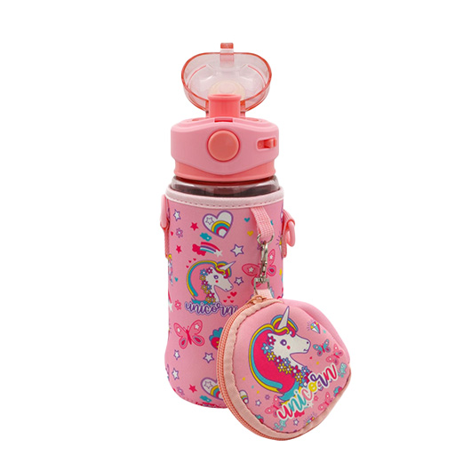 قمقمه با کیف همراه طرح یونی کورن ۵۸۰ میل (برند اسکول فنز)-۱.jpg