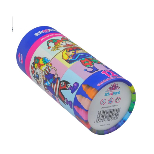 ماژیک نقاشی جامبو استوانه ای ۱۲ رنگ (برند اسکول فنز)-۲.jpg