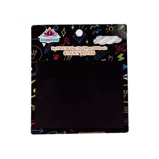 پست ایت ۸۰ برگ ۷.۶ در ۷.۶ مشکی (برند اسکول فنز)