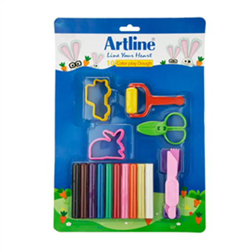 خمیر بازی بلیستری با وسایل ۱۰ رنگ (برند آرت لاین)