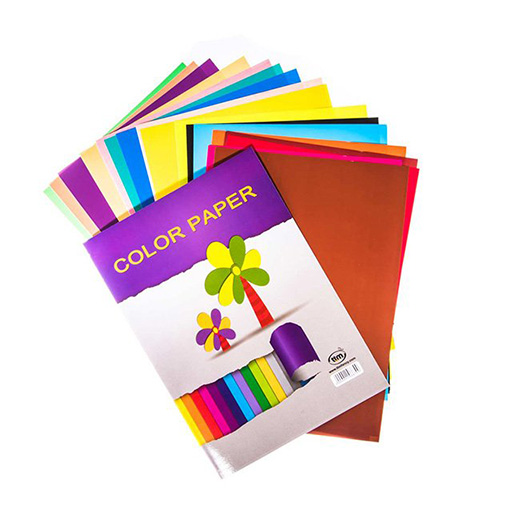 کاغذ روغنی سایز ۲۴ در ۳۴ بسته ۱۸ رنگ (برند کلیپس)