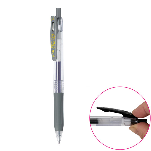 روان نویس ژلی ۰.۷ ساراسا کلیپ رنگ خاکستری (برند زبرا)