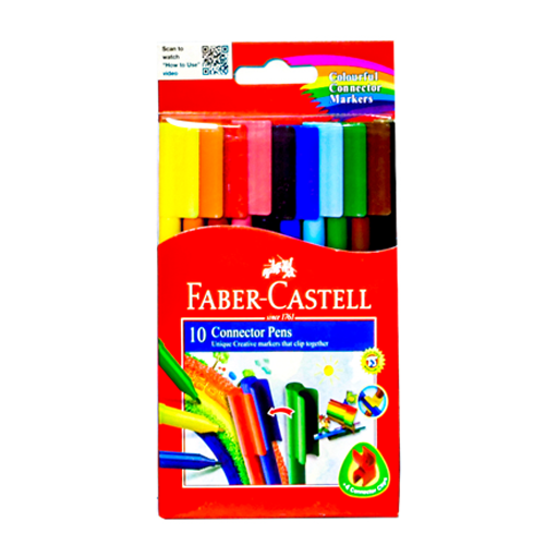 ماژیک نقاشی در چسبان ۱۰ رنگ (برند فابر کاستل)