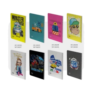 دفتر 80 برگ تک خط سیمی فانتزی جلد نرم (برند الیپون)