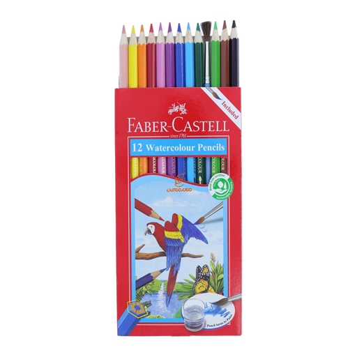 مداد رنگی آبرنگی جعبه مقوایی طرح طوطی (برند فابر کاستل)-۱.png