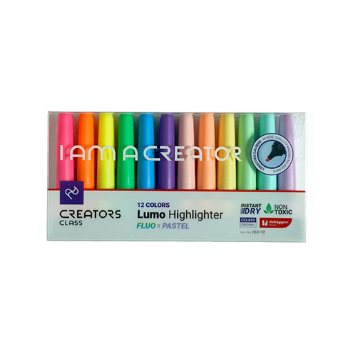 ماژیک علامت گذار لومو 12 رنگ (برند سی‌ کلاس)