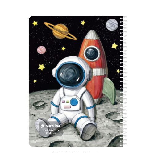 دفتر 80 برگ وزیری تک خط سیمی فانتزی (برند مازلاین)-۸.png